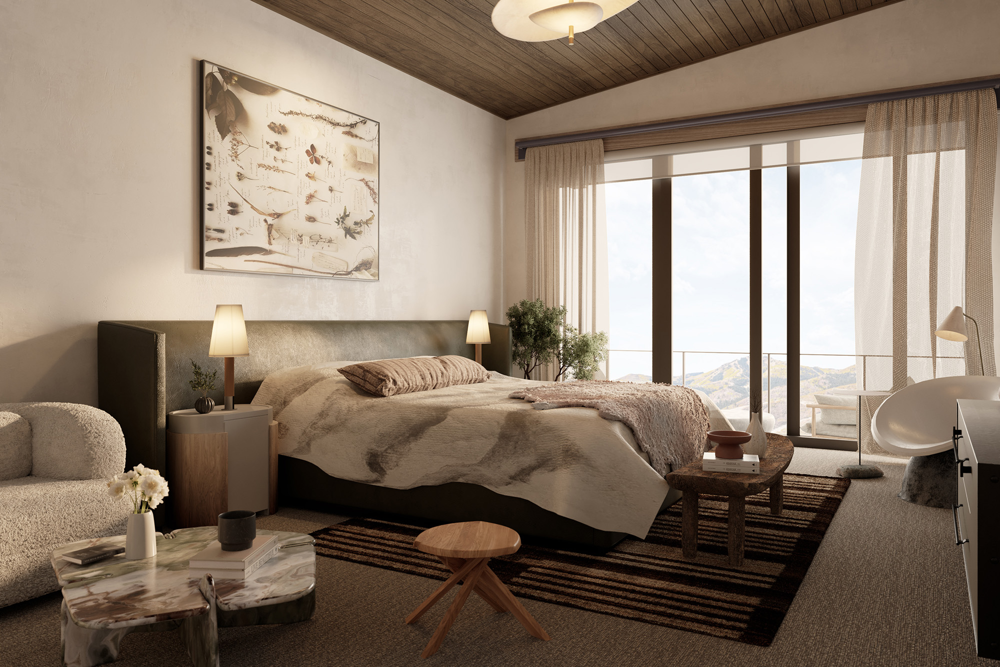 Velvaere residences rendering of modern bedroom