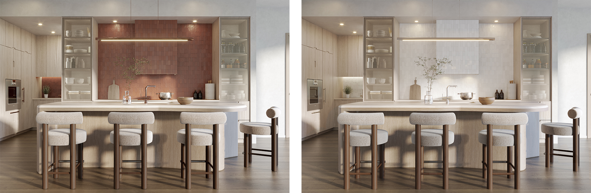 Modern kitchen options at Velvaere residences