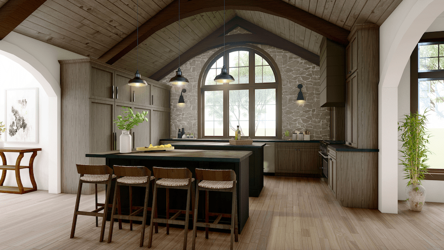 The kitchen in TK Design's Sarah house plan