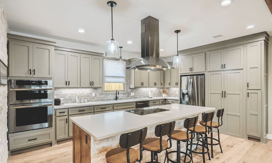 The kitchen in Larry Garnett's Texas home