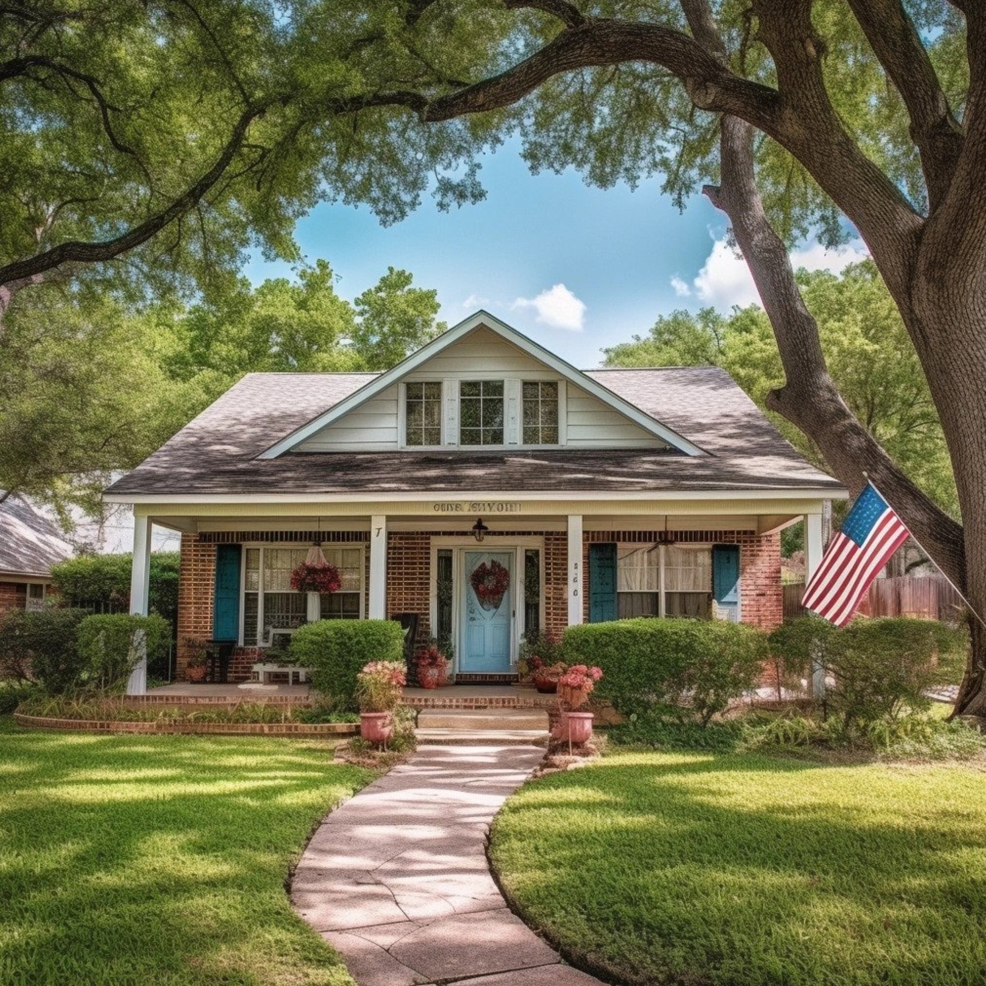 AI generated typical home in Texas