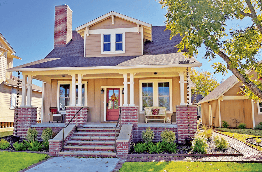 Front porch on The Ambrose designed by Larry Garnett