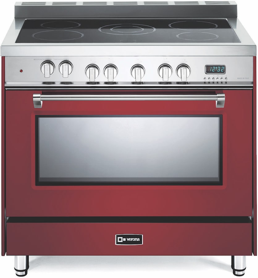 Verona burgundy cooktop range