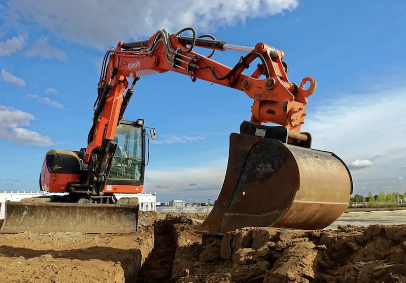 backhoe excavation digging foundation