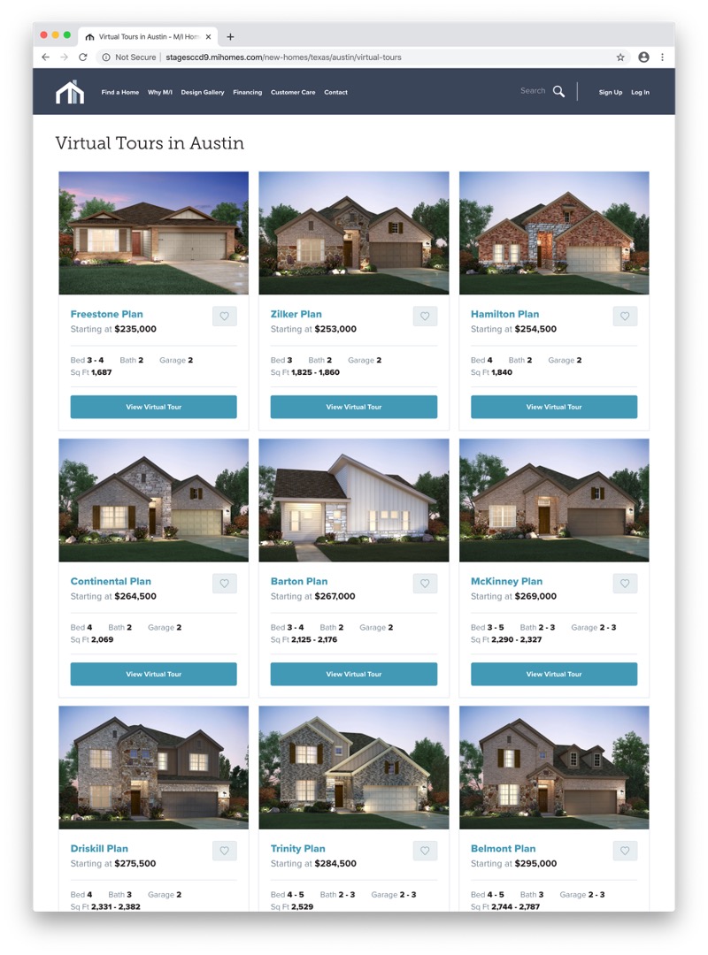 m/i homes virtual tours