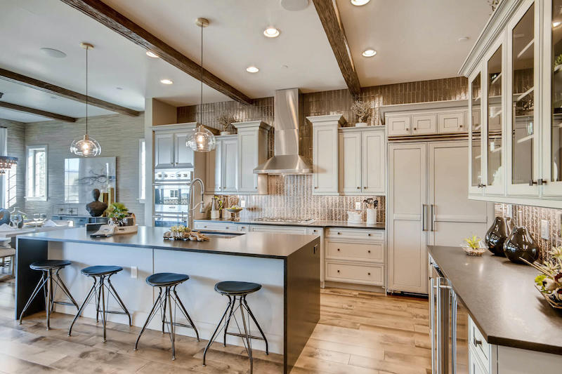 multiple dining areas in a home designed by Osmosis Architecture