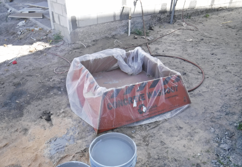 portable prefab washouts are good for small concrete jobs