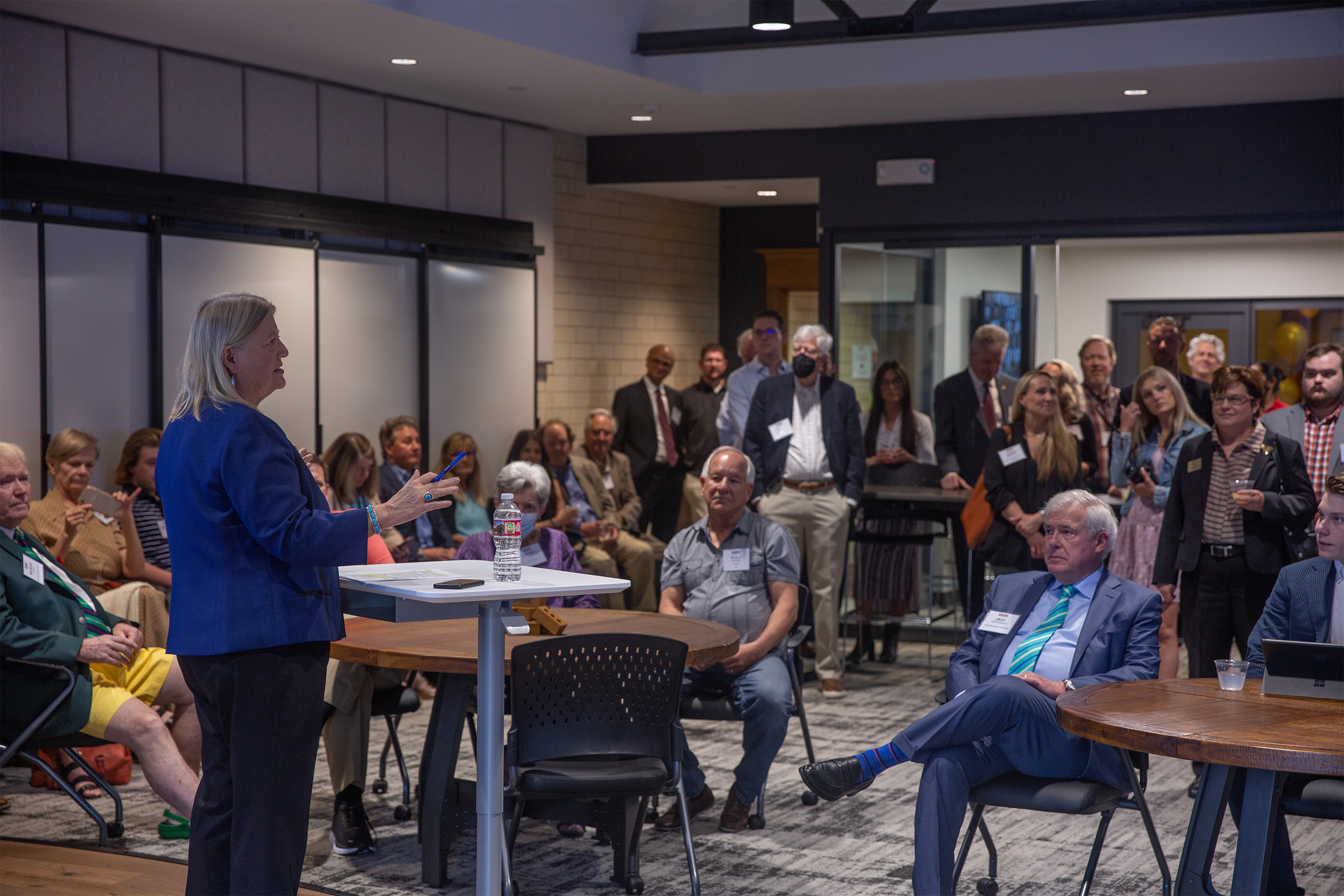 Barbara Jackson speaks at the Collaboratory grand opening event