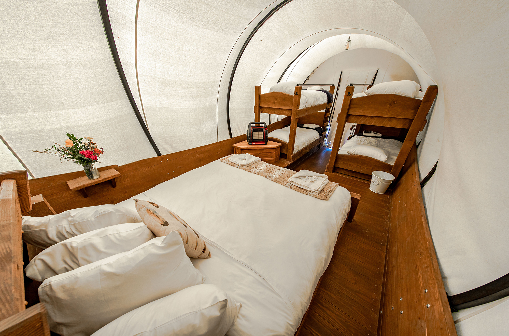 Luxury wagon glamping in Bear Lake, Utah