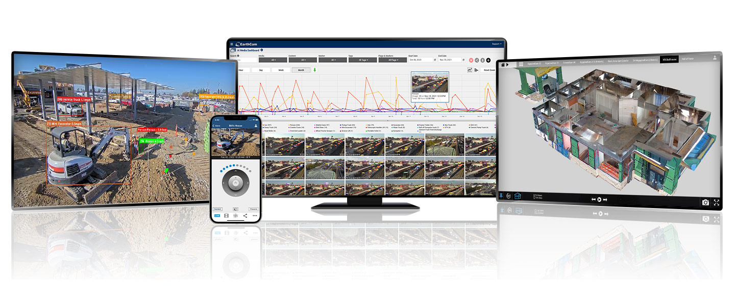 Graphs and data of EarthCam 4D system