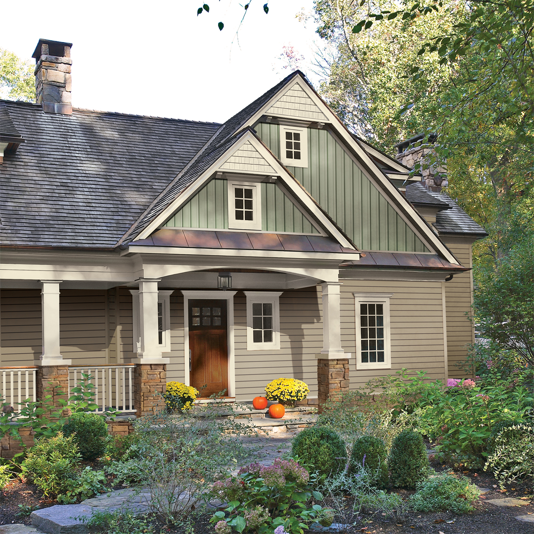 Home Exterior Portfolio insulated Board & Batten siding in Cypress.