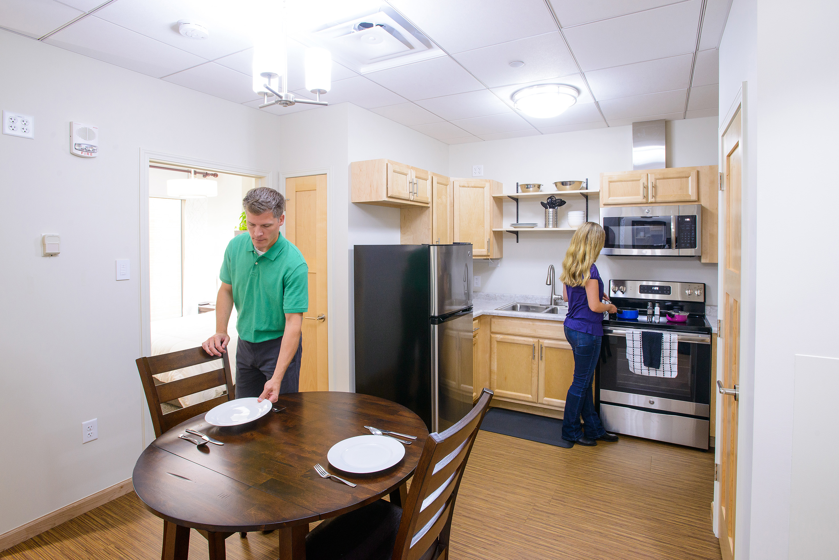 The Well Living Lab small apartment size interior kitchen