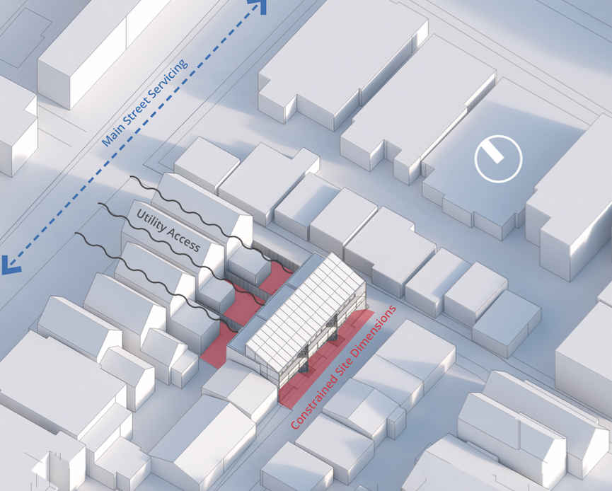 Aerial view, laneway house, Illustration: Future Cities Collective