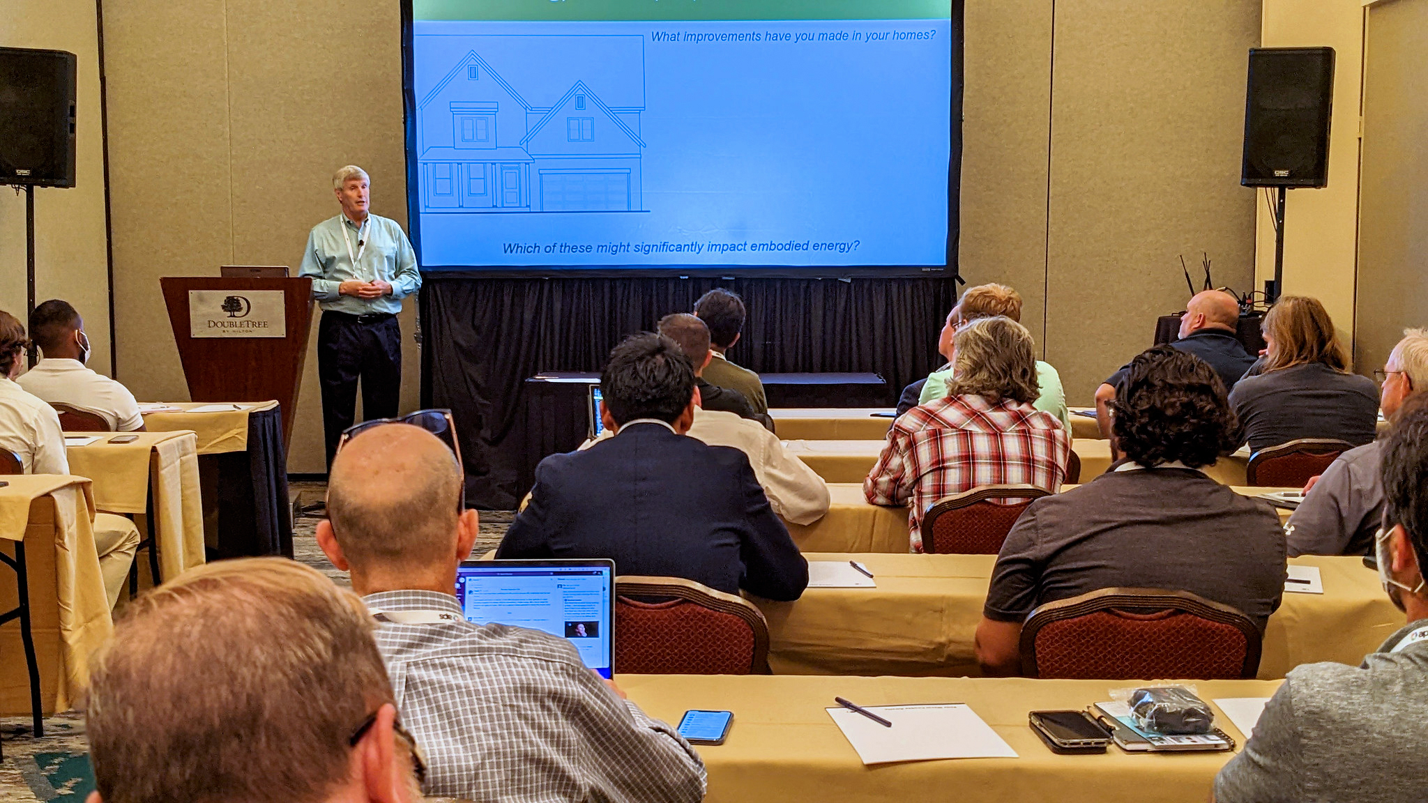 Man presenting during professional conference