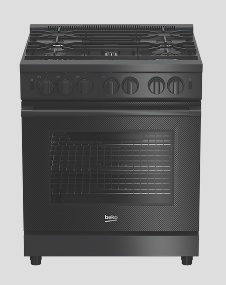 Beko Carbon Fiber Appliances 30 Inch Pro Style Gas Range