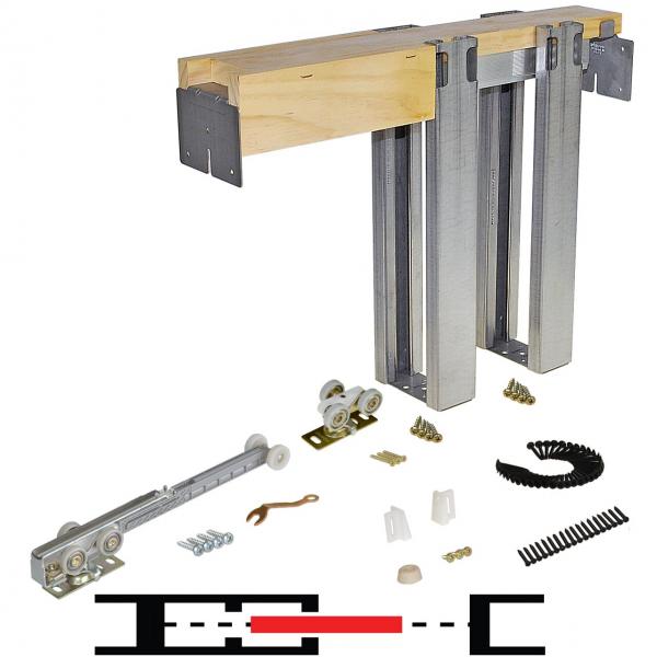 Johnson Hardware 1500SC Series All Steel Split Studs Pocket Door Frame Kit