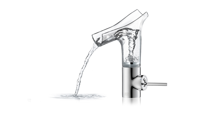 Hansgrohe Axor Starck V glass see through faucet