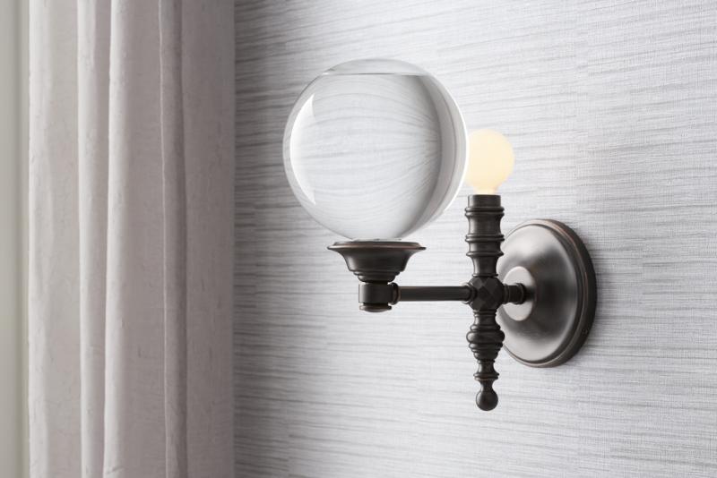 Kohler Lighting Damask Wall mount with curtain