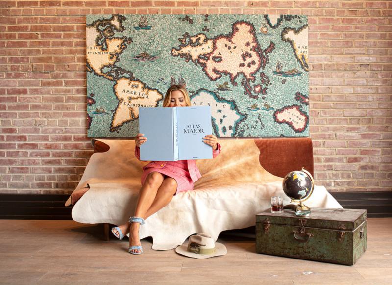 New Ravenna The New World Map Atlas Maior Wall Application with Sasha Bikoff