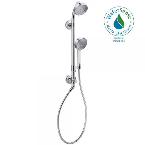 Kohler Awaken three Spray Wall Bar spa Shower Kit Polished Chrome