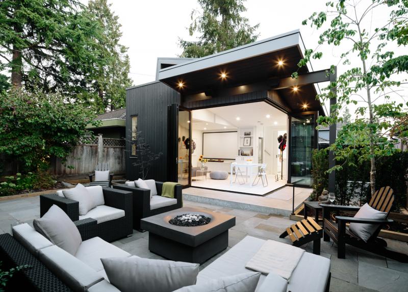 Nakamoto Forest Laneway House Exterior Patio Alex Glegg Design