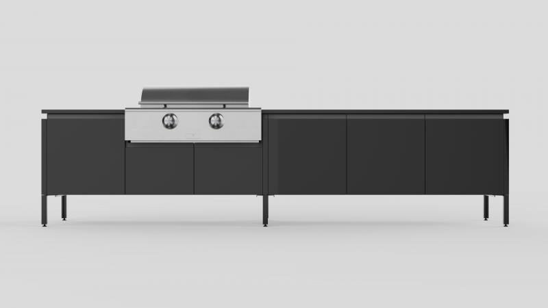 Brown Jordan Outdoor Kitchen Elements by Tecno Daniel Germani Black Kitchen