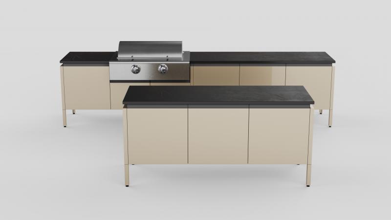 Brown Jordan Outdoor Kitchen Elements by Tecno Daniel Germani Taupe Kitchen