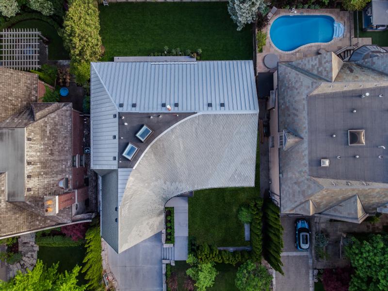 RHEINZINK America A-House Greg Van Riel Photography Birds Eye View