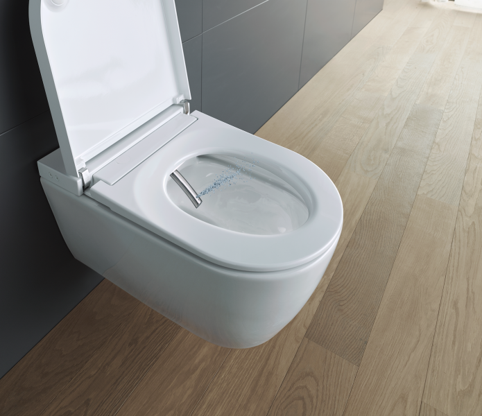 Duravit SensoWash f Shower Toilet Philippe Starck lid open