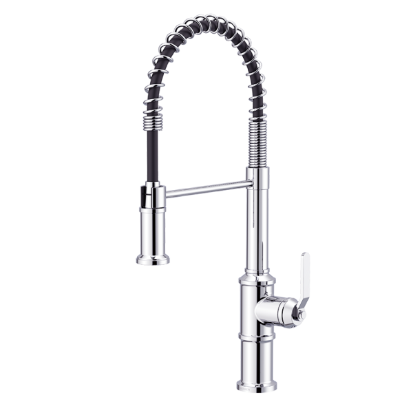 Kinzie Pre Rinse Single Handle Spring Spout Kitchen Faucet