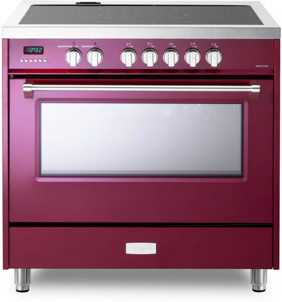 Verona Designer Series induction range burgundy