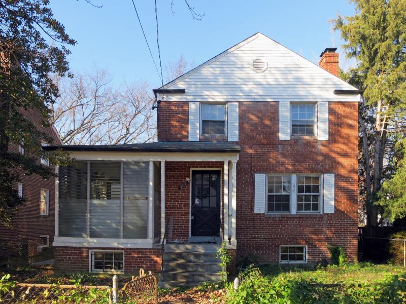 Front, before renovations of Chevy Chase Home