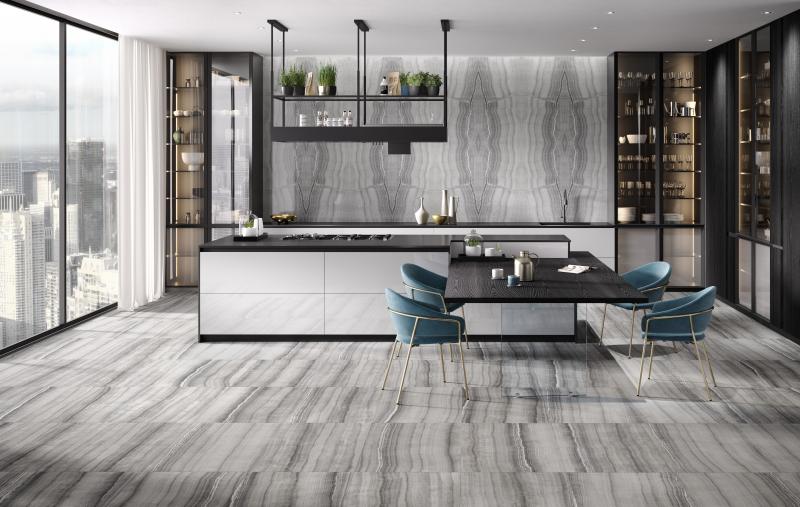 Silver Barcelona porcelain onyx tiles