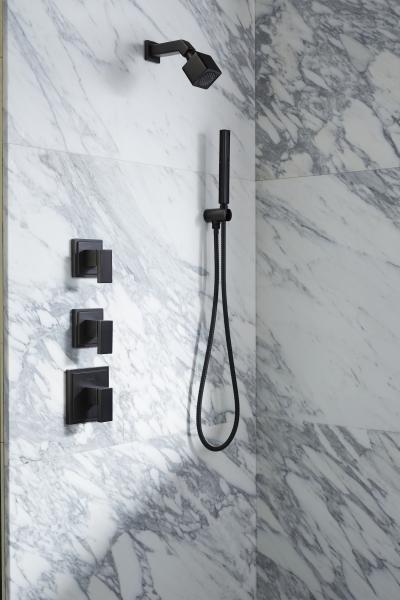 Kallista Klyne collection matte black shower