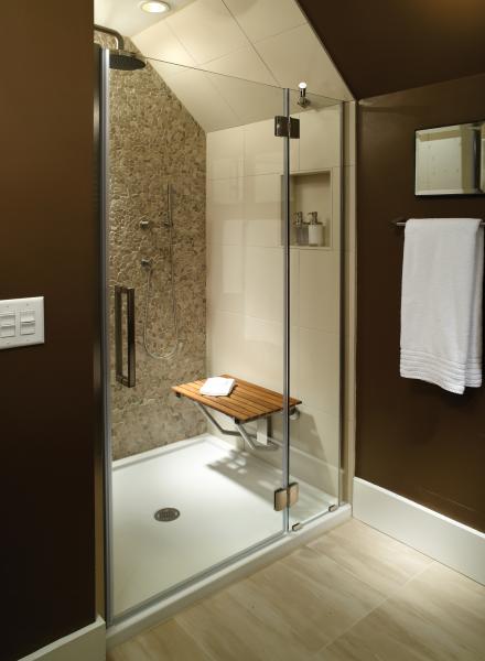 Mti natural shower seat foldable