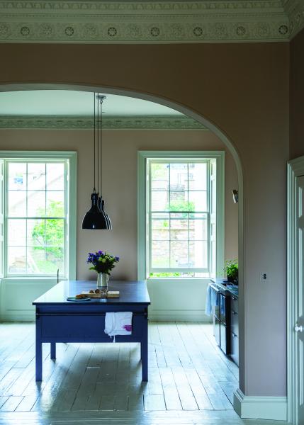 Salmon wall paint Farrow Ball