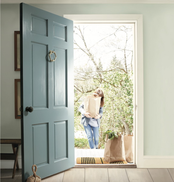 Benjamin Moore Aegean Teal door