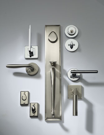 Ashley Norton Introduces Rectangular Suite of Customizable Entry Hardware nickel