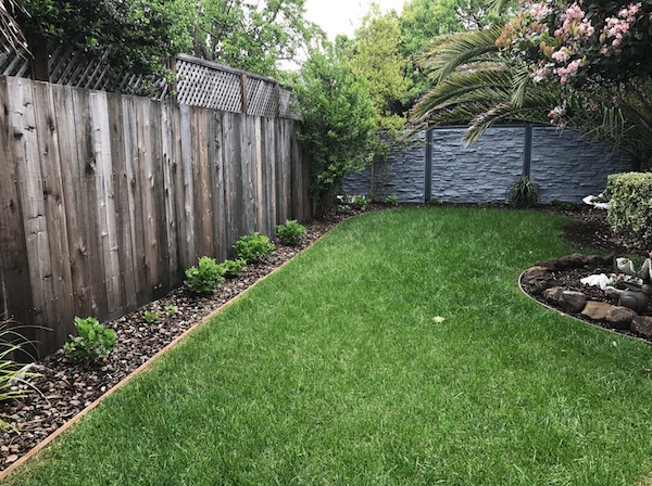 WaterFence in backyard