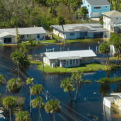 Florida homes surrounded by floodwaters