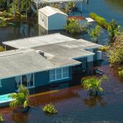 A flooded house