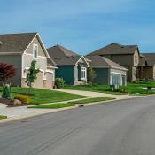 A street view of homes