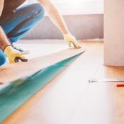 Homeowner lays new flooring