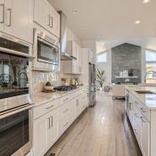 Modern interior clean white kitchen, Thrive Home Builders