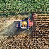 Tractor on farm