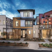 Front elevation of the Bungalows at Bellaterra in Los Gatos, California