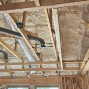 HVAC ducts inside conditioned space in the ceiling