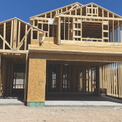 Reduce lumber waste to save on framing costs and for a clean jobsite like this one with no lumber scraps in the dumpster