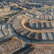 Empty housing lots for new construction development