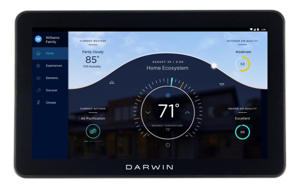 DARWIN tablet interface. Photo courtesy Delos